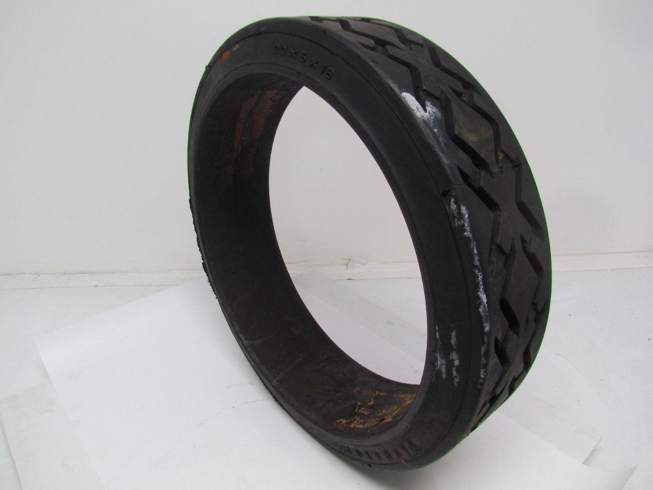 Firestone 20"X5"X16" Press On Traction Solid Rubber Forklift Tire Wheel