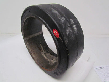 Mega-T 15"X6"X11-1/4" Press On Solid Rubber Smooth Forklift Tire Wheel
