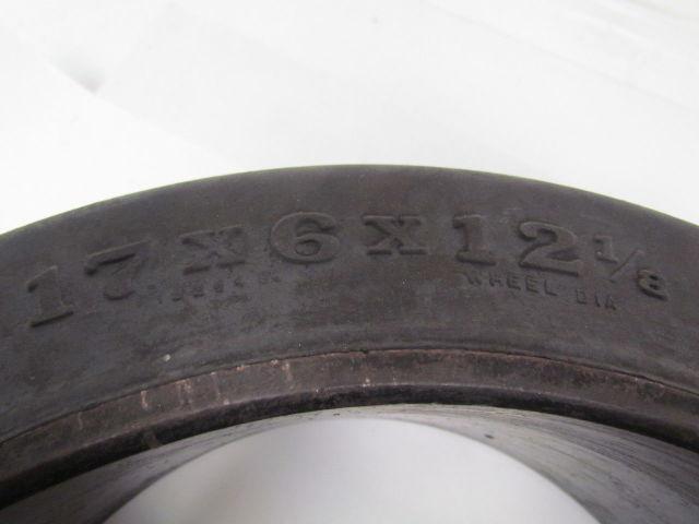 Goodyear 17"X6"X12-1/8" Press On Solid Rubber Smooth Forklift Tire Wheel