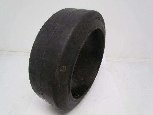 Goodyear 17"X6"X12-1/8" Press On Solid Rubber Smooth Forklift Tire Wheel