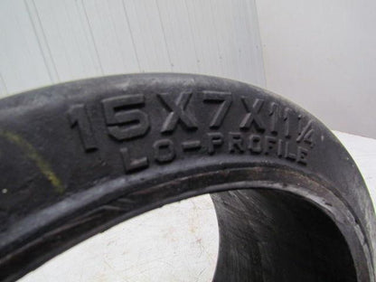 Bearcat 15"X7"X11-1/4" Press On Solid Rubber Smooth Forklift Tire Wheel