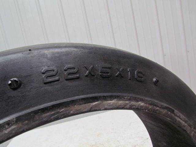 Deluxe Cushion 22"X5"X16" Press On Solid Rubber Smooth Forklift Tire Wheel