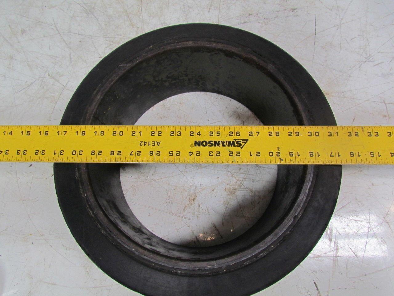 15-1/2"X6"X11-1/4" Press On Single Groove Solid Rubber Forklift Tire Wheel