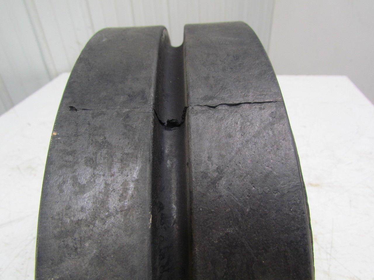 15-1/2"X6"X11-1/4" Press On Single Groove Solid Rubber Forklift Tire Wheel