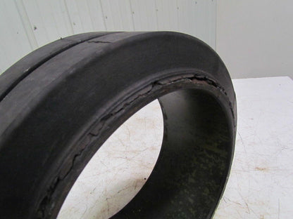 15-1/2"X6"X11-1/4" Press On Single Groove Solid Rubber Forklift Tire Wheel