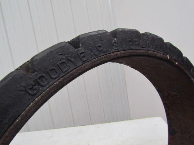 Goodyear 22"X4-1/2"X17-3/4" Press On Solid Rubber Traction Forklift Tire Wheel