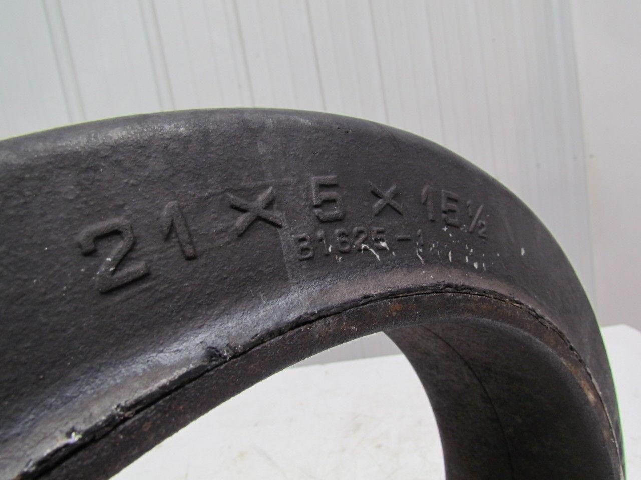 B.F. Goodrich 21"X5"X15-1/2" Press On Solid Rubber Smooth Forklift Tire Wheel