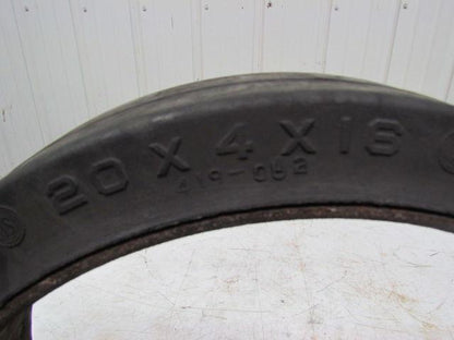 U.S. Industrial 20"x4"x16" Press On Solid Rubber Smooth Forklift Tire Wheel