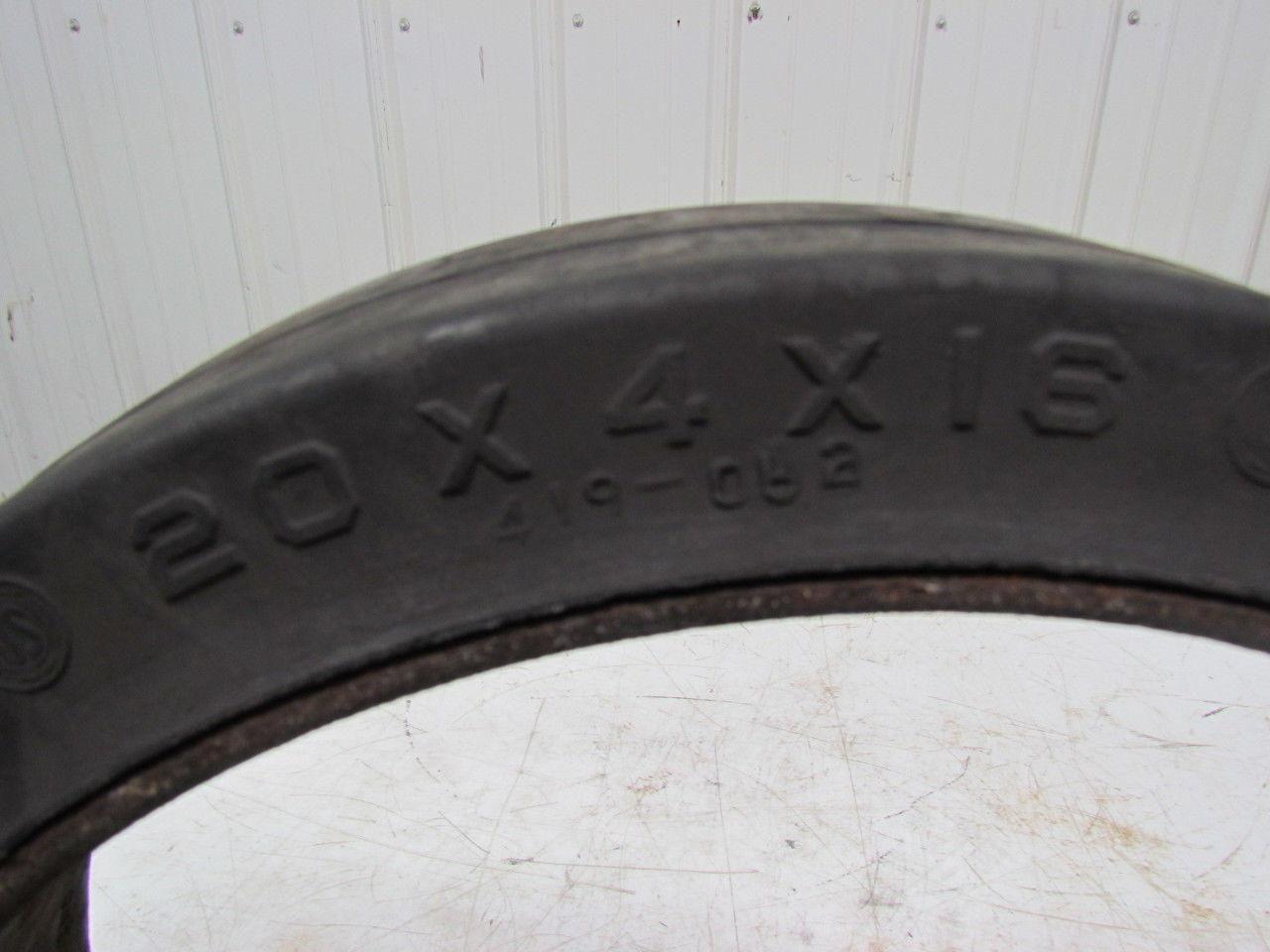 U.S. Industrial 20"x4"x16" Press On Solid Rubber Smooth Forklift Tire Wheel