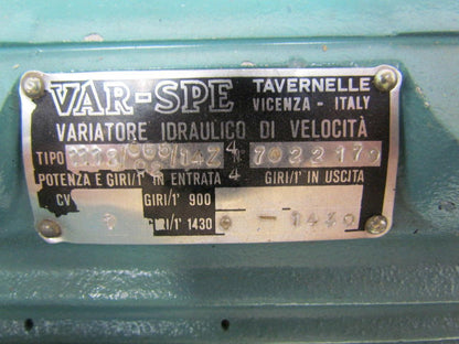 Var-Spe 1112/06502/14Z44 Power Transmission Hydrostatic Speed Variator Motor