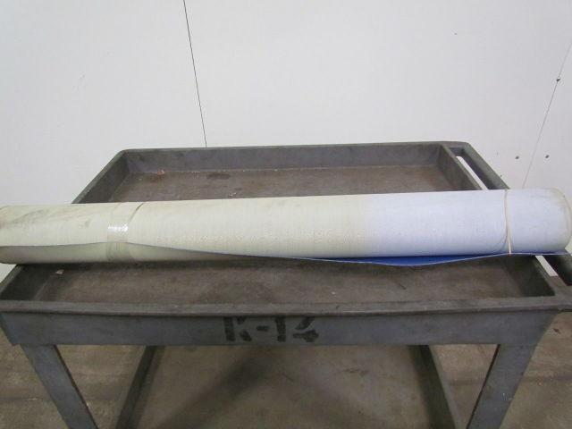 2-Ply Blue PVC Rubber Smooth Top Conveyor Belt 8Ft X 33-3/4" Length 0.050" Thick