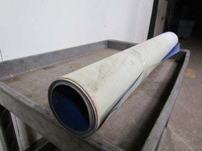 2-Ply Blue PVC Rubber Smooth Top Conveyor Belt 8Ft X 33-3/4" Length 0.050" Thick