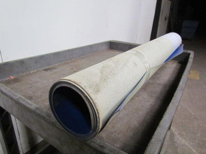 2-Ply Blue PVC Rubber Smooth Top Conveyor Belt 8Ft X 33-3/4" Length 0.050" Thick