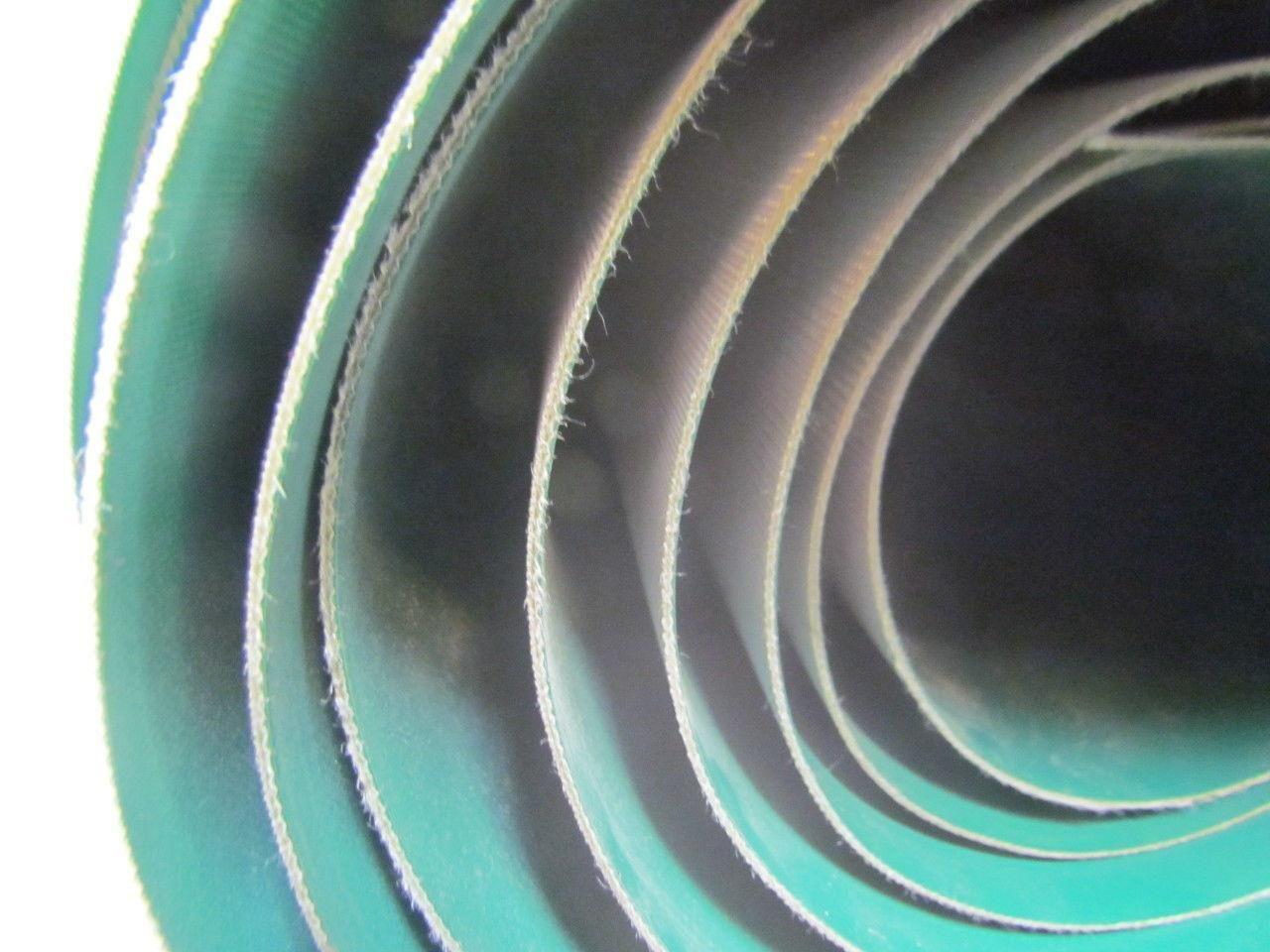 Green 1-Ply Smooth Top Nylon Backed Center V Guide Conveyor Belt 23FT X 41"