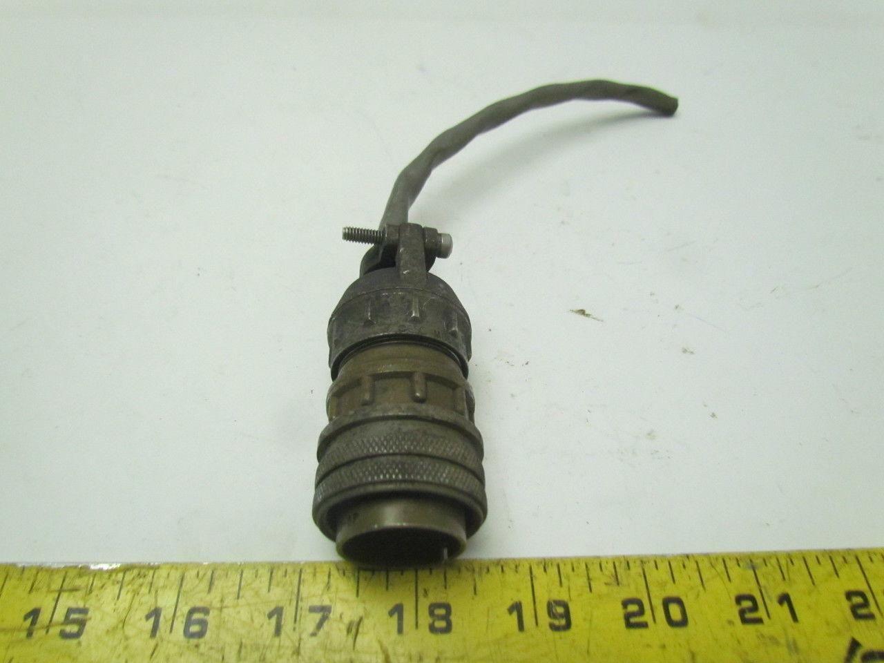 Amphenol 97-3106A20-6P 3 Pin Plug with bushing & ESC 9507 Strain Relief Lot of 2