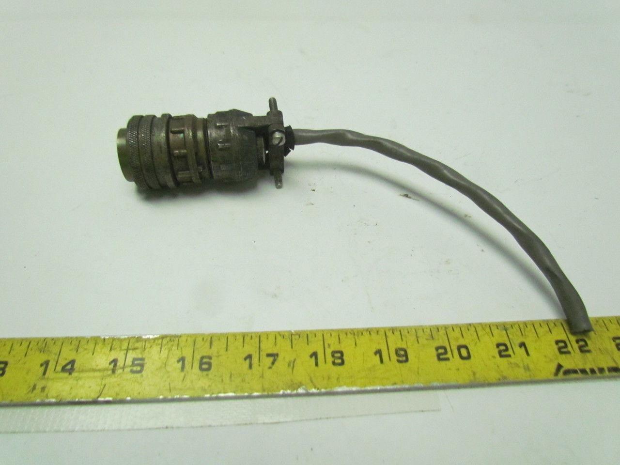 Amphenol 97-3106A20-6P 3 Pin Plug with bushing & ESC 9507 Strain Relief Lot of 2