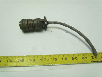 Amphenol 97-3106A20-6P 3 Pin Plug with bushing & ESC 9507 Strain Relief Lot of 2