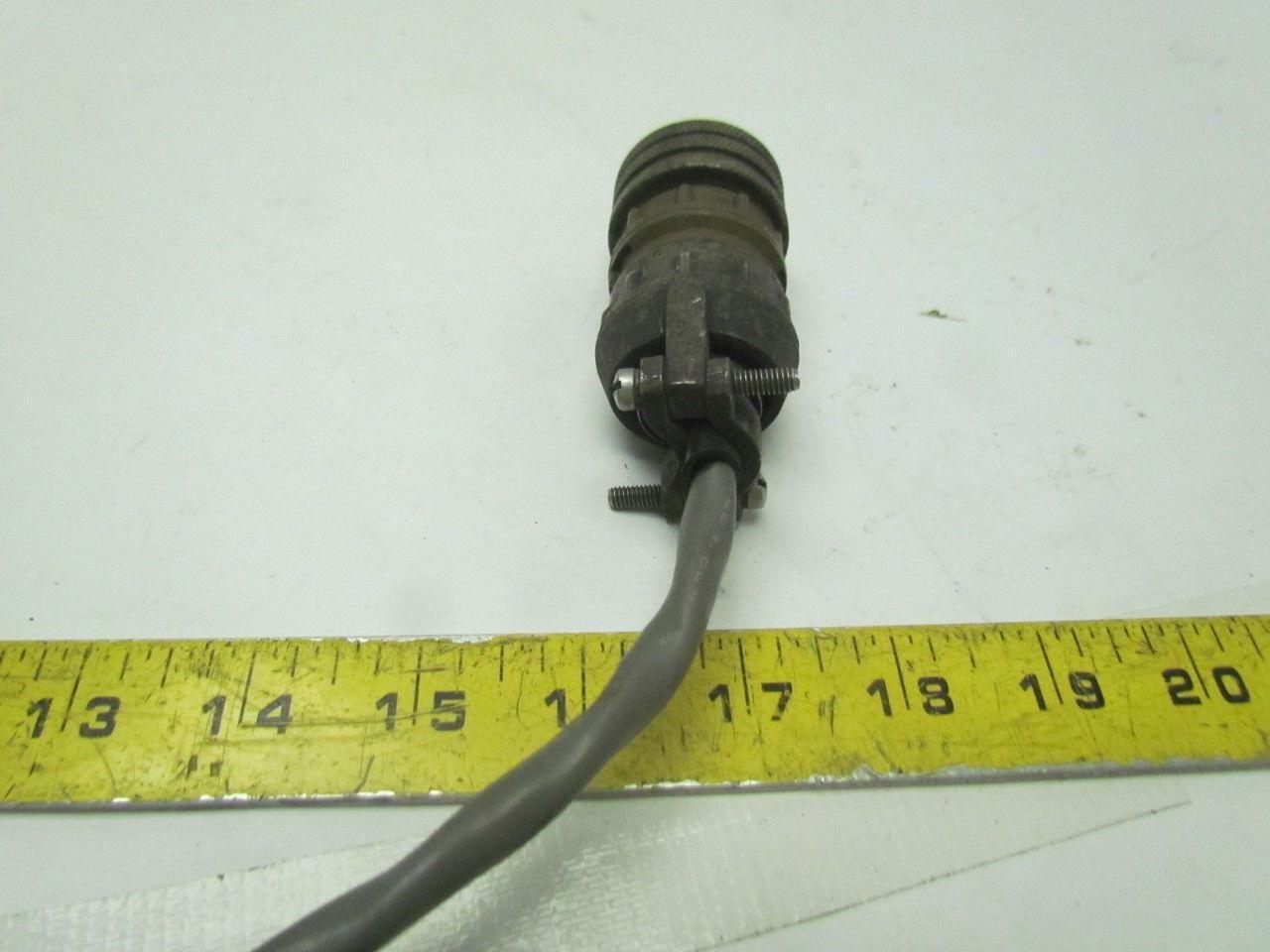 Amphenol 97-3106A20-6P 3 Pin Plug with bushing & ESC 9507 Strain Relief Lot of 2