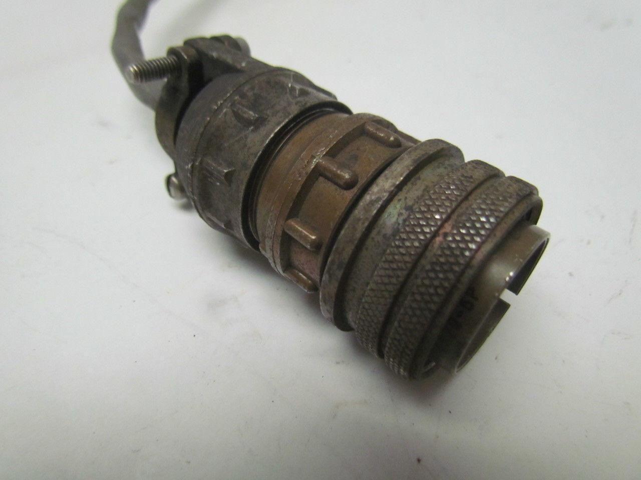 Amphenol 97-3106A20-6P 3 Pin Plug with bushing & ESC 9507 Strain Relief Lot of 2