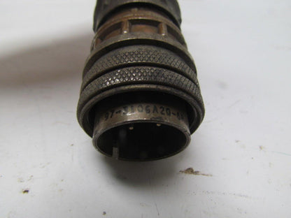 Amphenol 97-3106A20-6P 3 Pin Plug with bushing & ESC 9507 Strain Relief Lot of 2