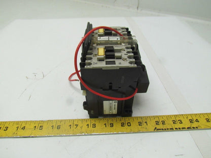 Allen Bradley 104-AO9NZ243 Ser A Reversing Contactor 600V 9A w/24VDC Coil