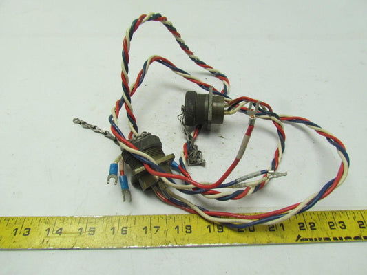 Amphenol MS3102A20-6S Connector w/3 Pin 20-6S Female Socket & Cap Lot of 2