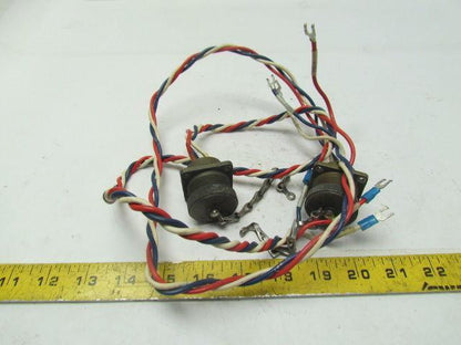 Amphenol MS3102A20-6S Connector w/3 Pin 20-6S Female Socket & Cap Lot of 2