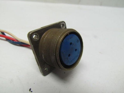 Amphenol MS3102A20-6S Connector w/3 Pin 20-6S Female Socket & Cap Lot of 2