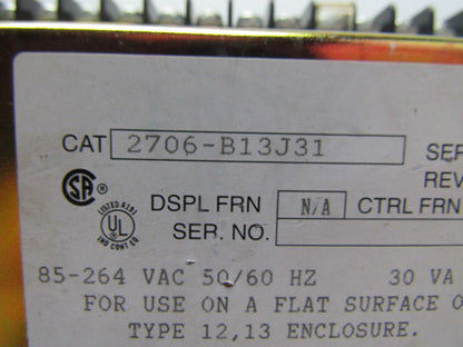 Allen-Bradley 2706-B13J31 Ser G Rev B Dataliner DL40 Plus message display