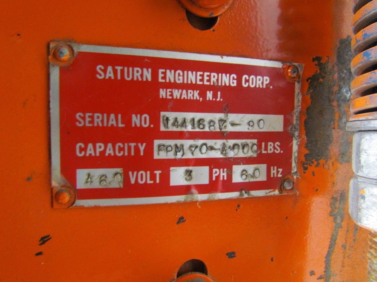 Saturn Eng T144 Monorail Bridge Tractor Powered Beam Power Trolley 4000Lb 70FPM
