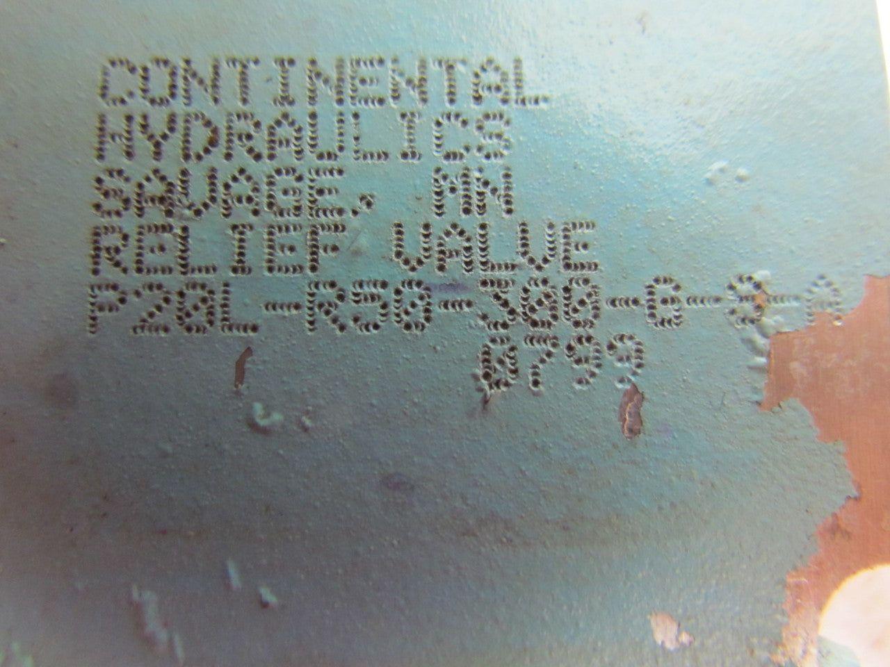 Continental P20L-R50-300-G-S-A Relief Valve w/Sun # RDFALAN Cartridge