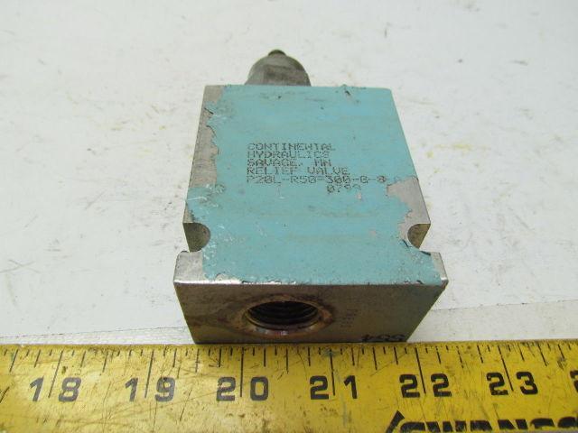 Continental P20L-R50-300-G-S-A Relief Valve w/Sun # RDFALAN Cartridge