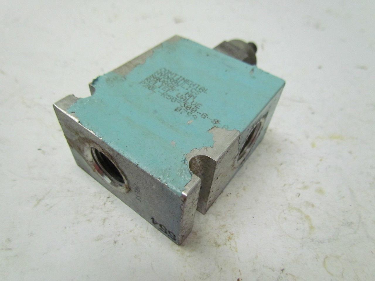 Continental P20L-R50-300-G-S-A Relief Valve w/Sun # RDFALAN Cartridge