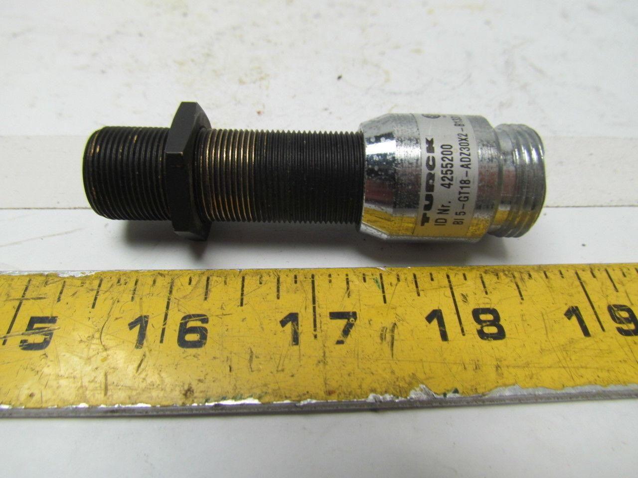Turck B15-GT18-ADZ30X2-B1331/S34 Inductive Proximity Sensor w/One Nut