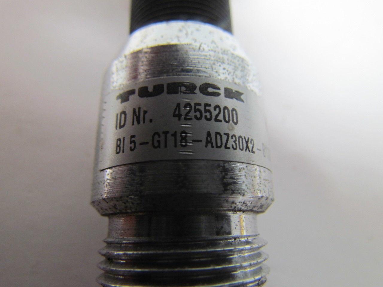 Turck B15-GT18-ADZ30X2-B1331/S34 Inductive Proximity Sensor w/One Nut