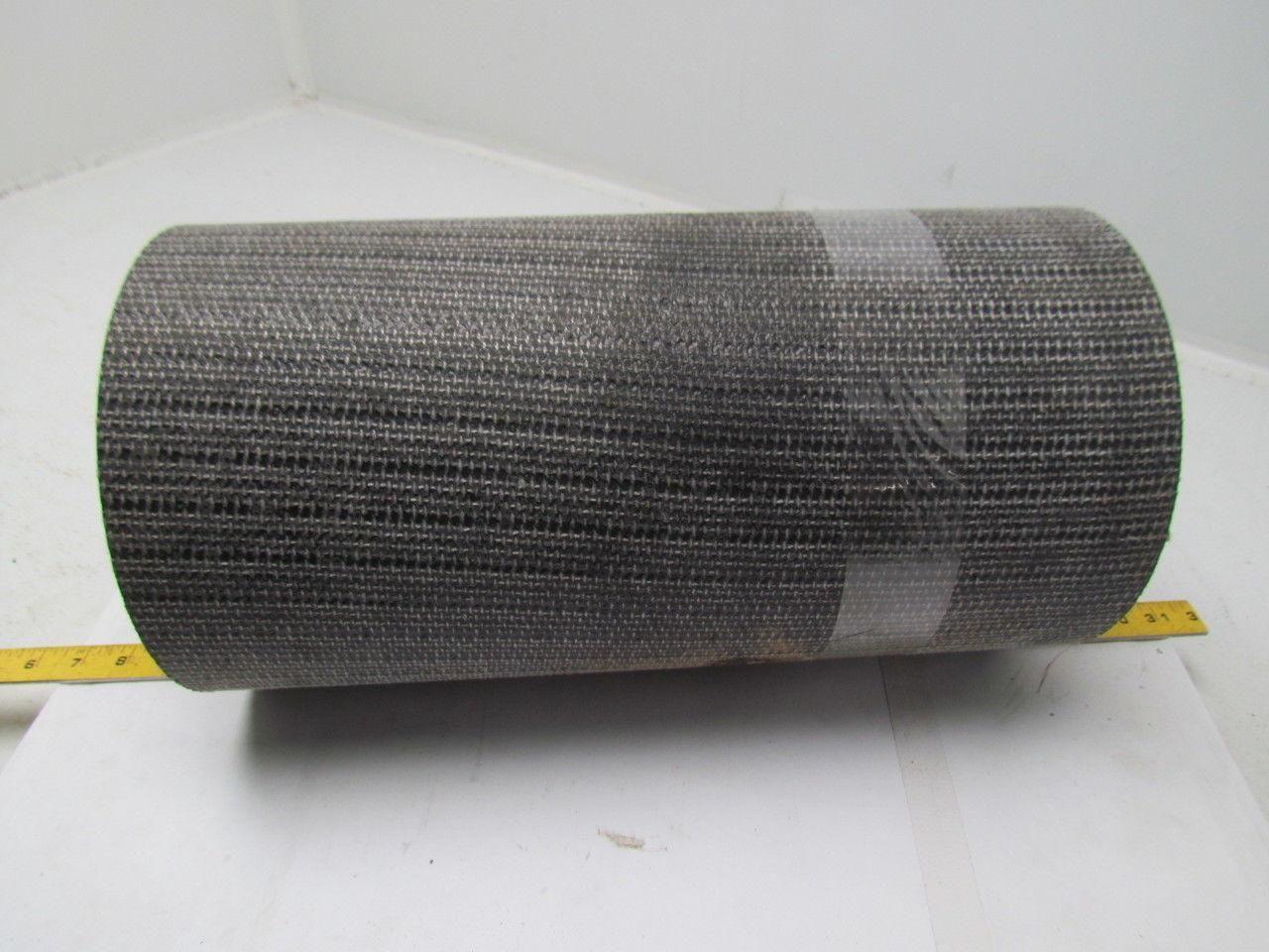 1 Ply Black Interwoven Polyester Brushed Conveyor Belt 18Ft X 16-7/8"