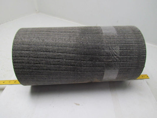 1 Ply Black Interwoven Polyester Brushed Conveyor Belt 18Ft X 16-7/8"