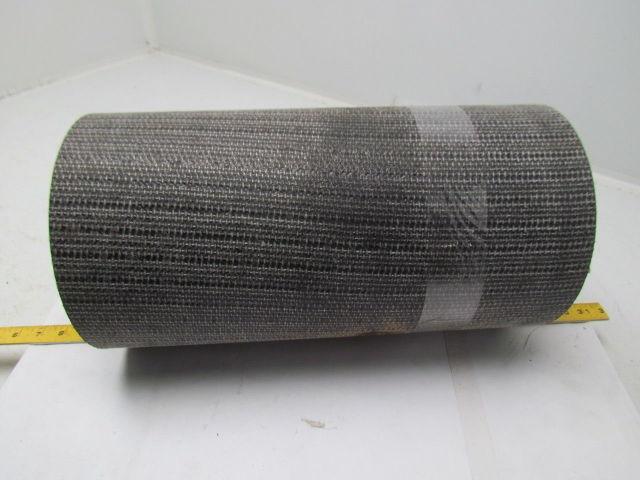 1 Ply Black Interwoven Polyester Brushed Conveyor Belt 18Ft X 16-7/8"
