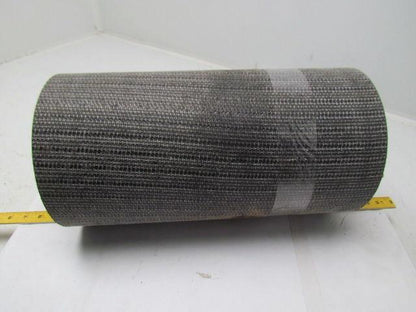 1 Ply Black Interwoven Polyester Brushed Conveyor Belt 18Ft X 16-7/8"