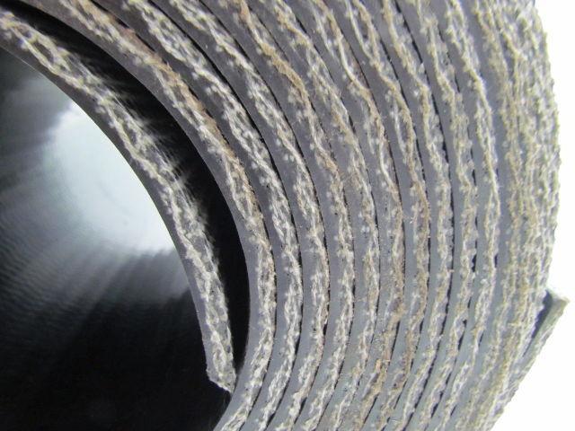 1 Ply Black Interwoven Polyester Brushed Conveyor Belt 30Ft X 17" 0.205" Thick