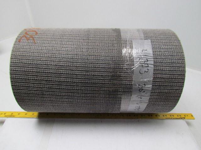 1 Ply Black Interwoven Polyester Brushed Conveyor Belt 30Ft X 17" 0.205" Thick