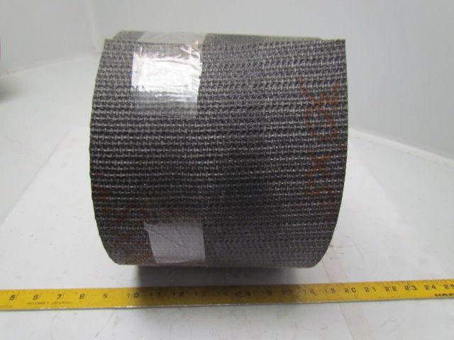 1 Ply Black Interwoven Polyester Brushed Conveyor Belt 30Ft X 8" 0.205" Thick