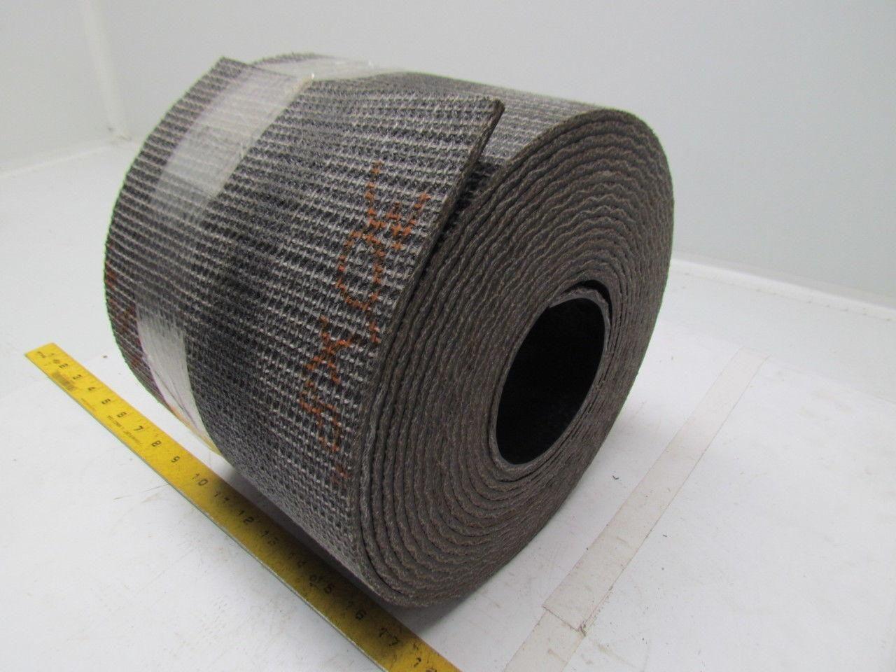 1 Ply Black Interwoven Polyester Brushed Conveyor Belt 30Ft X 8" 0.205" Thick