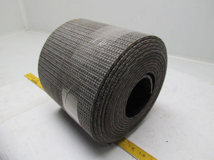 1 Ply Black Interwoven Polyester Brushed Conveyor Belt 20Ft X 7" 0.205" Thick