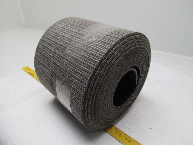 1 Ply Black Interwoven Polyester Brushed Conveyor Belt 20Ft X 7" 0.205" Thick