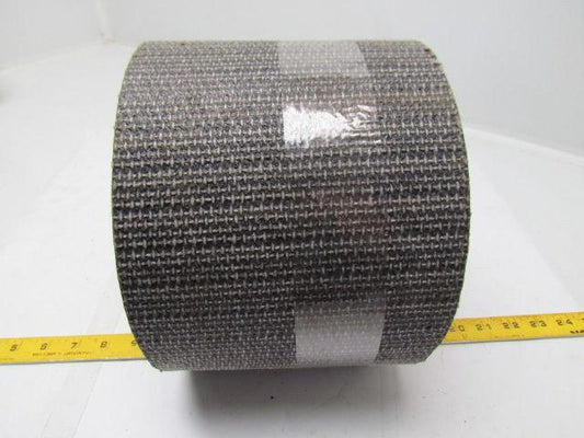 1 Ply Black Interwoven Polyester Brushed Conveyor Belt 22Ft X 7" 0.205" Thick