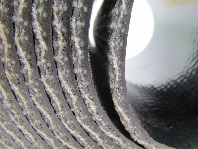 1 Ply Black Interwoven Polyester Brushed Conveyor Belt 22Ft X 7" 0.205" Thick