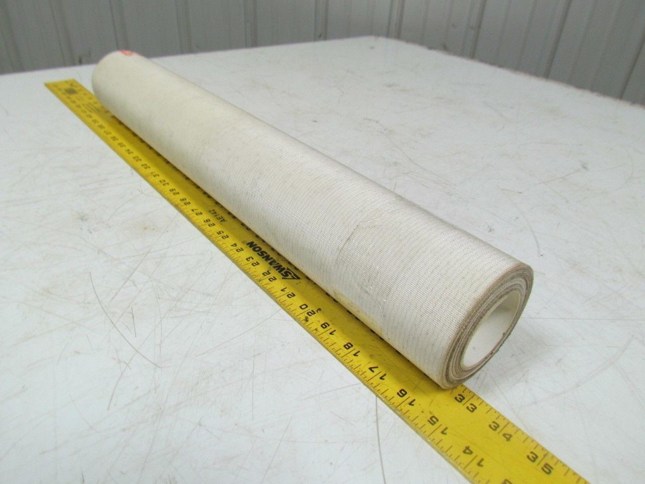 2 Ply White Smooth Top Nylon Backed Conveyor Belt 5Ft X 24-1/8" 0.090" Thick