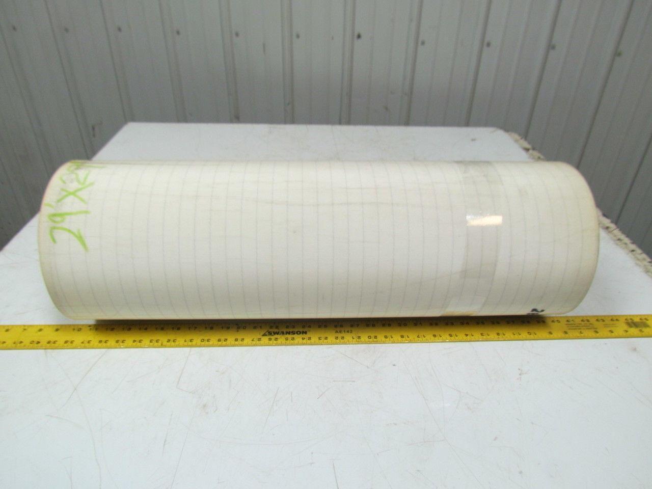2 Ply Smooth Top Clear/White Urethane Rubber Conveyor Belt 29Ft X 29"