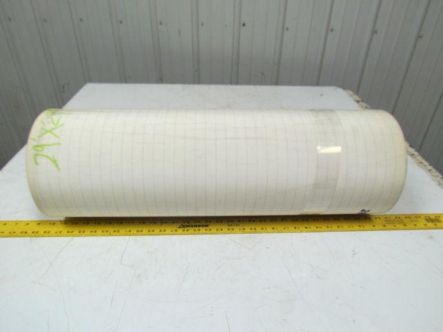 2 Ply Smooth Top Clear/White Urethane Rubber Conveyor Belt 29Ft X 29"